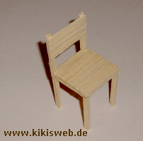 Stuhl aus Streichhlzern basteln