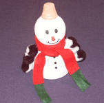 Schneemann aus Tontpfen basteln