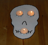 Totenkopf Teelicht fr Halloween basteln