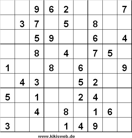 Sudoku Nr.1 zum Ausdrucken