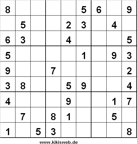 Sudoku Nr. 4 zum Ausdrucken