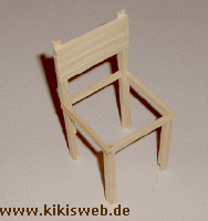 Stuhl aus Streichhölzern basteln