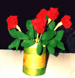 Rosen aus Krepppapier basteln