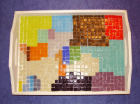 Tablett mit Mosaik basteln