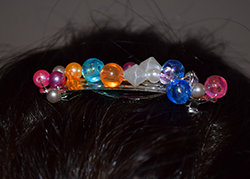 Haarspange mit Perlen Basteln