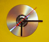 Uhr aus einer CD basteln