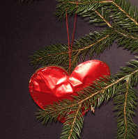 Folien-Herz als Weihnachtsbaumanhnger basteln