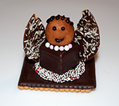 Schokoladen-Engel aus Keksen basteln