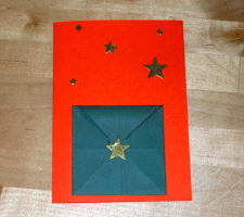 Weihnachtskarte mit Kuvert basteln