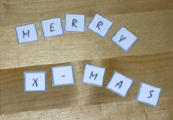 Quadratische Weihnachtskarte basteln