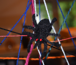 Spinnennetz Dekoration fr Halloween basteln