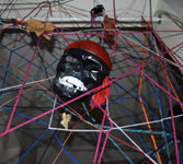 Spinnennetz-Dekoration zu Halloween