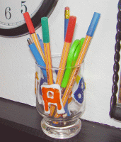 Stiftglas mit Window Color basteln