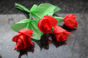 Rosen aus Seidenpapier basteln