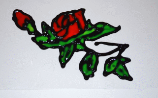 Windlicht mit Rosen basteln